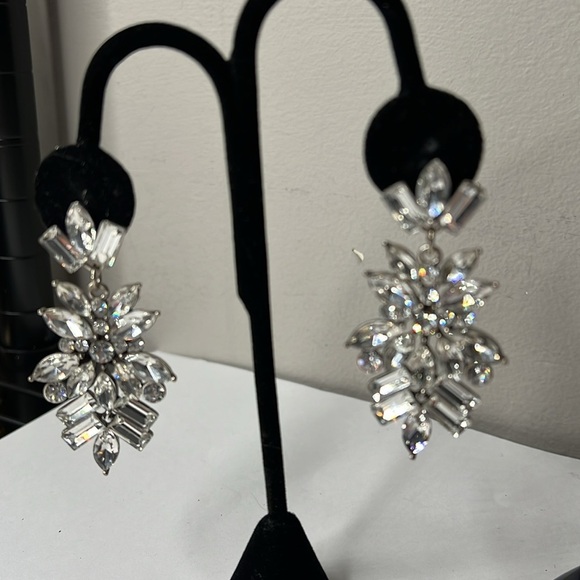 Lizzie Fortunado Large Crystal Chandelier Earrings - Picture 1 of 8
